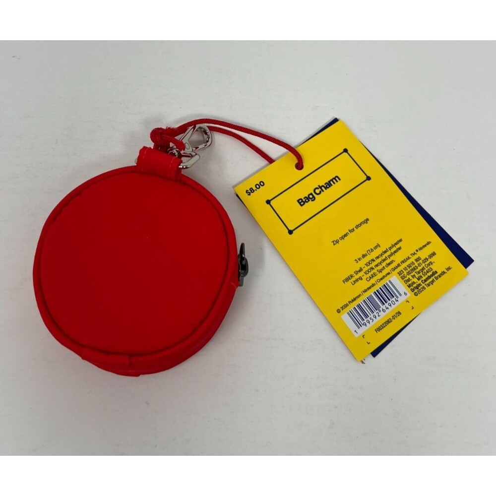 Pokemon x Target PokeBall Red Bag Charm Target 30th Anniversary - Picture 3 of 6